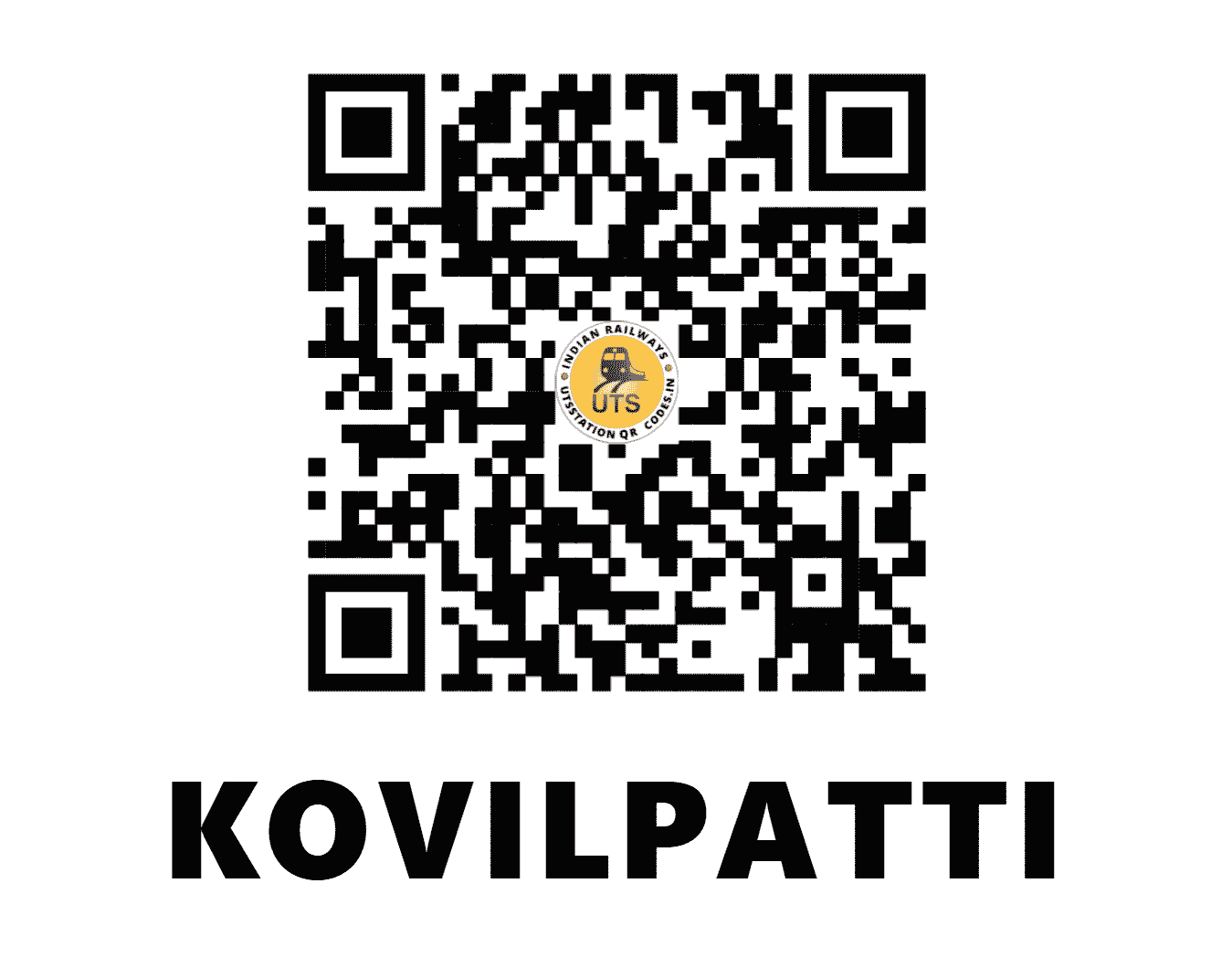 UTS QR Code for KOVILPATTI - CVP - SR (TAMIL NADU)